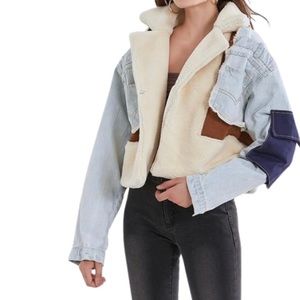 SM Denim Blue and wool jacket / Sherpa